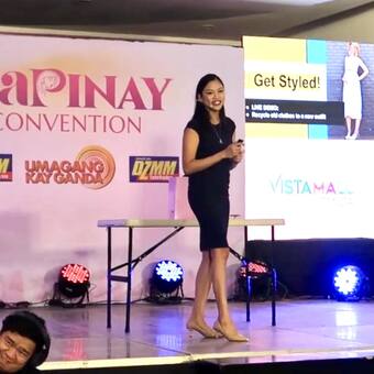Ruth Maclang speaking at the HaPinay Convention